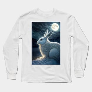 white hare 4 Long Sleeve T-Shirt